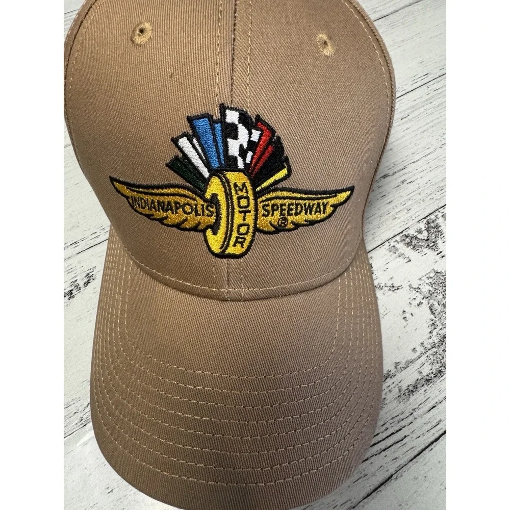 Indianapolis Motor Speedway Indy Car Race‎ Tan Adjustable Ball Cap Hat
